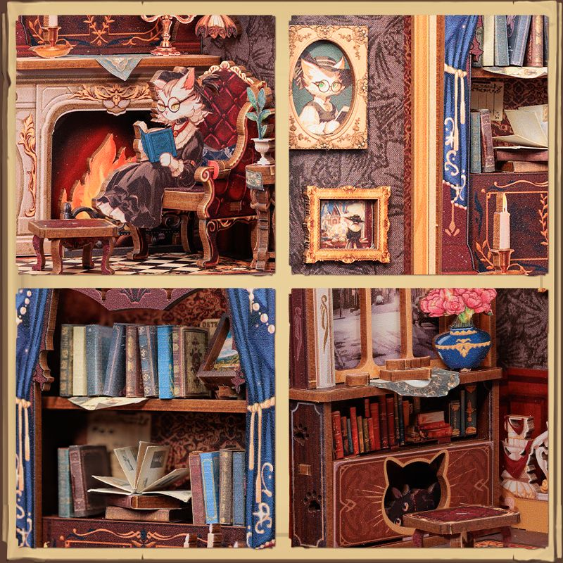 DIY Book Nook - Count Cat's Study