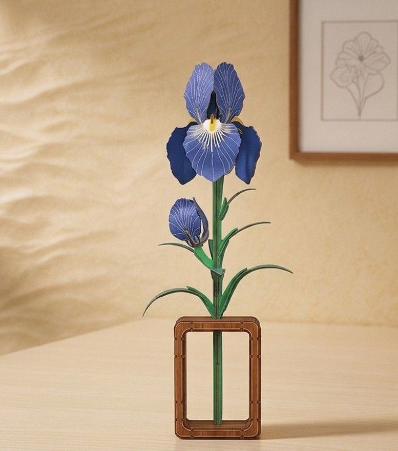 DIY Flora Series - Iris bleu