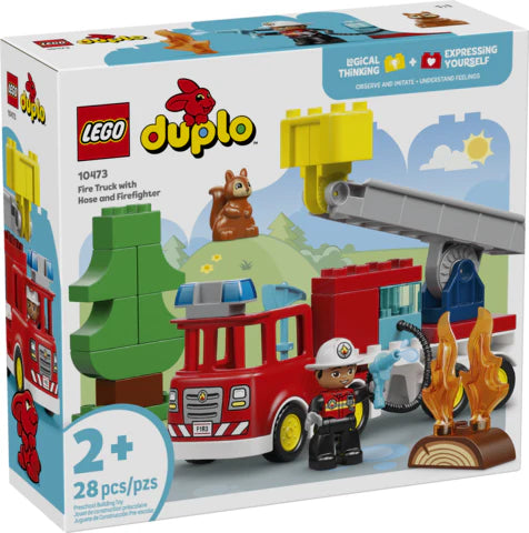 Fire Truck with Hose and Firefighter - Duplo