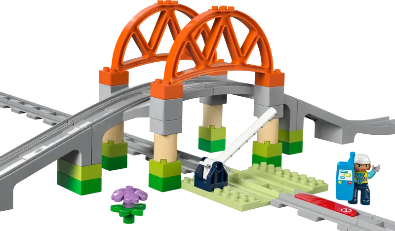 Ensemble d'extension pont et rails de train - Duplo
