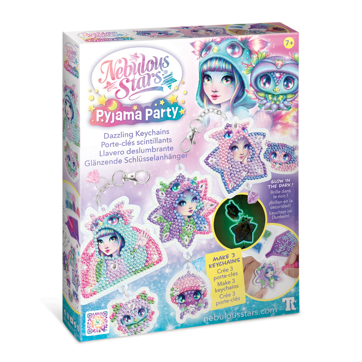 Porte-clés scintillants - Party Pyjama - Nebulous Stars