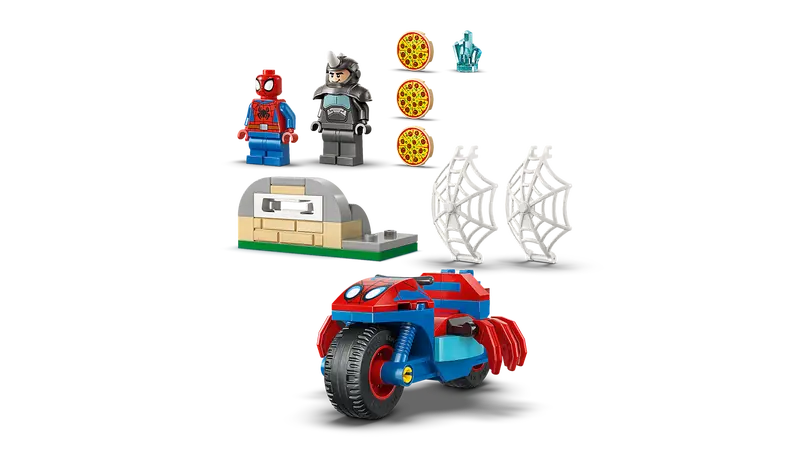 Spidey on his Motorcycle vs. Rhino - Marvel