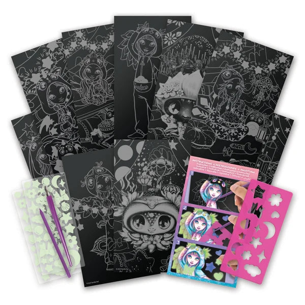 Pages à gratter à emporter - Party Pyjama - Nebulous Stars