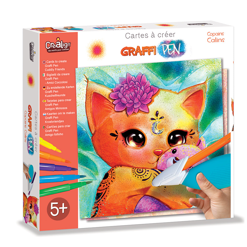 Crealign - Cartes à créer Graffi Pen Copains câlins