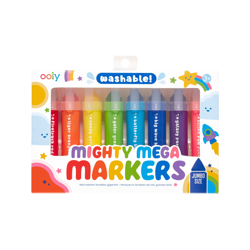 Mighty Mega - Jumbo Washable Markers (8)