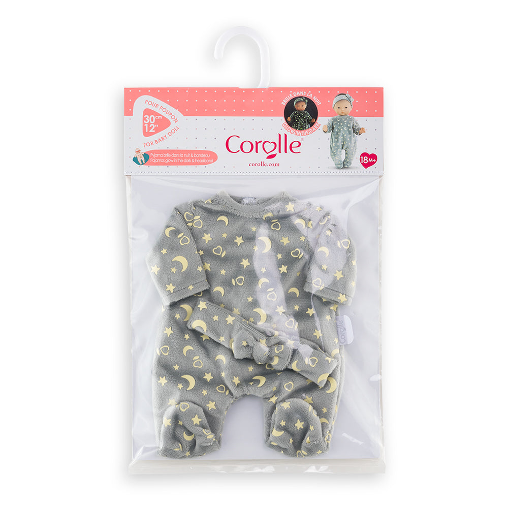 Vêtement 30 cm - Pyjama brille dans la nuit et bandeau