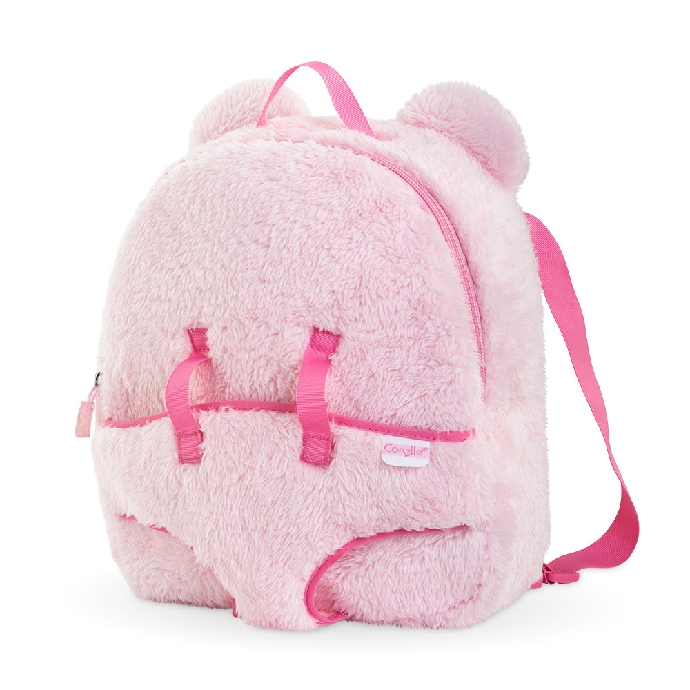 Baby Doll Carrier Backpack Pink Plush 30 cm