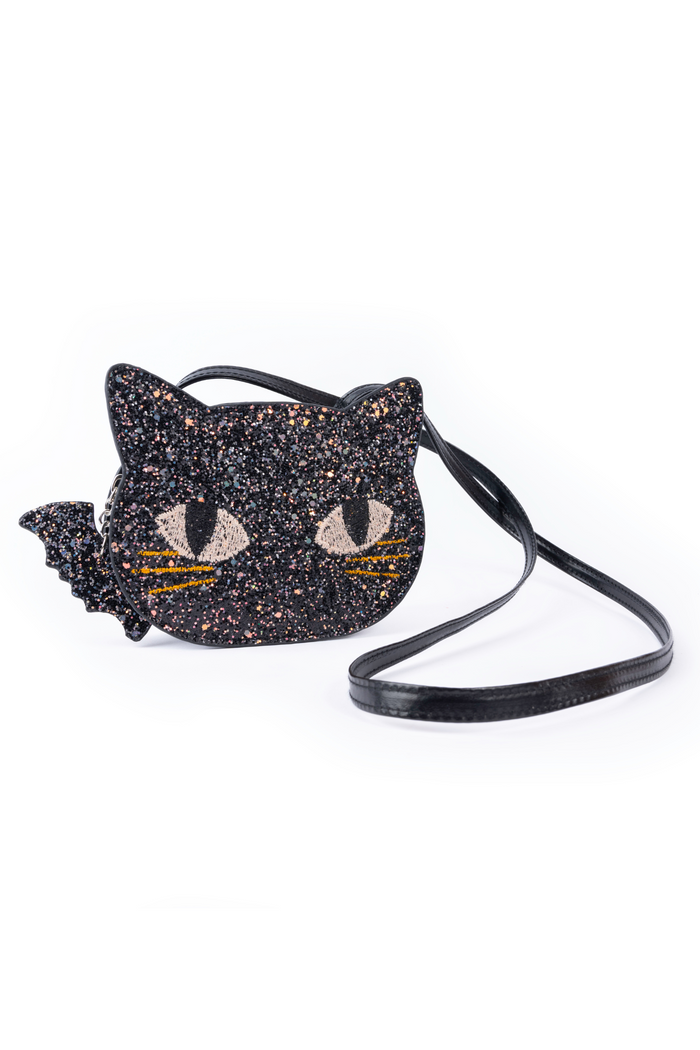 Sacoche Kitty à paillettes noirs - Cat's Meow