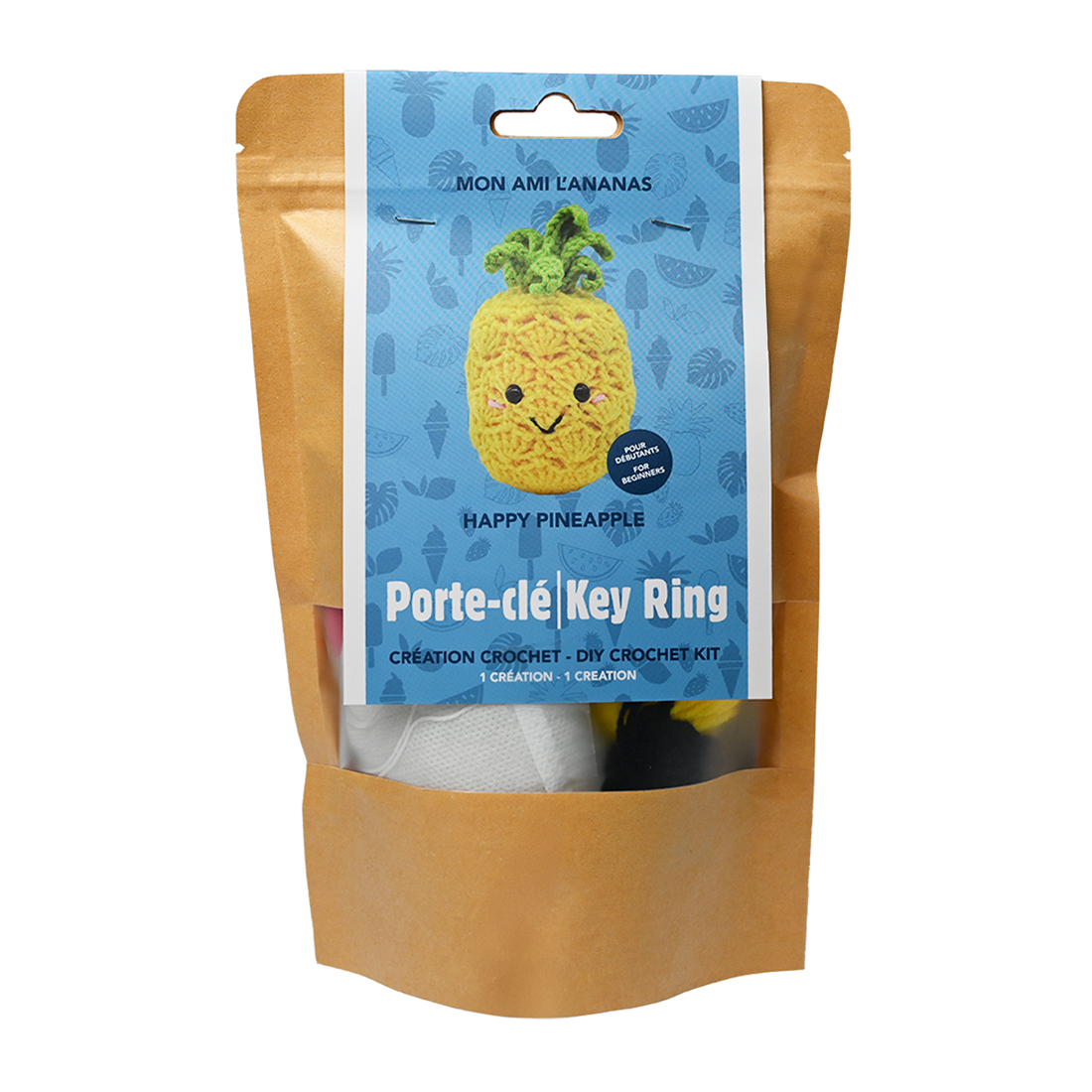 DIY Crochet Key Ring - Happy Pineapple (Bil)