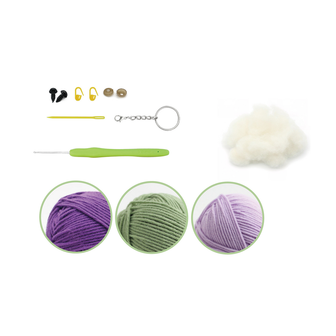 DIY Crochet Key Ring - Eggplant (Bil)
