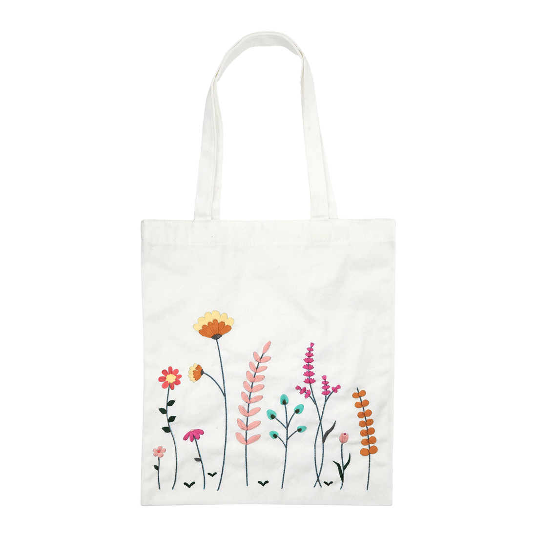 Embroidery Kit - Meadow Flowers Tote