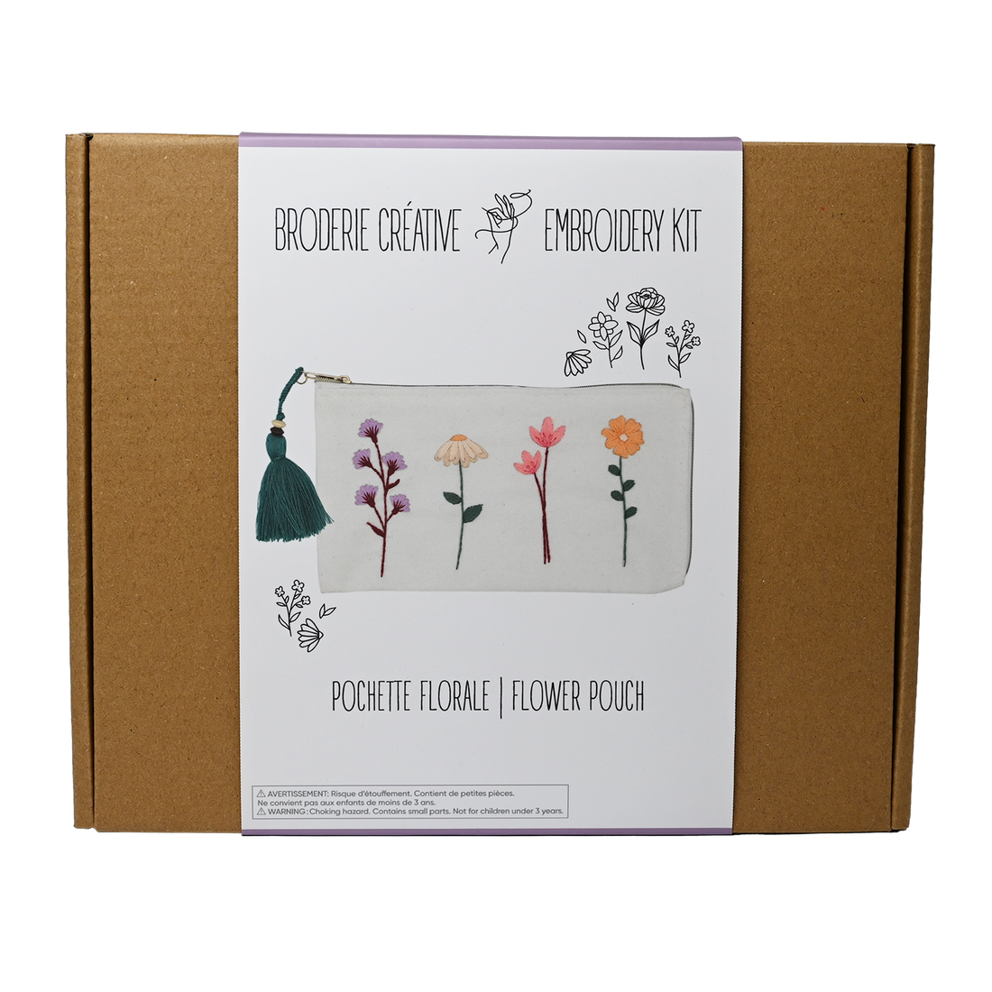Kit de broderie - Pochette florale (Bil)