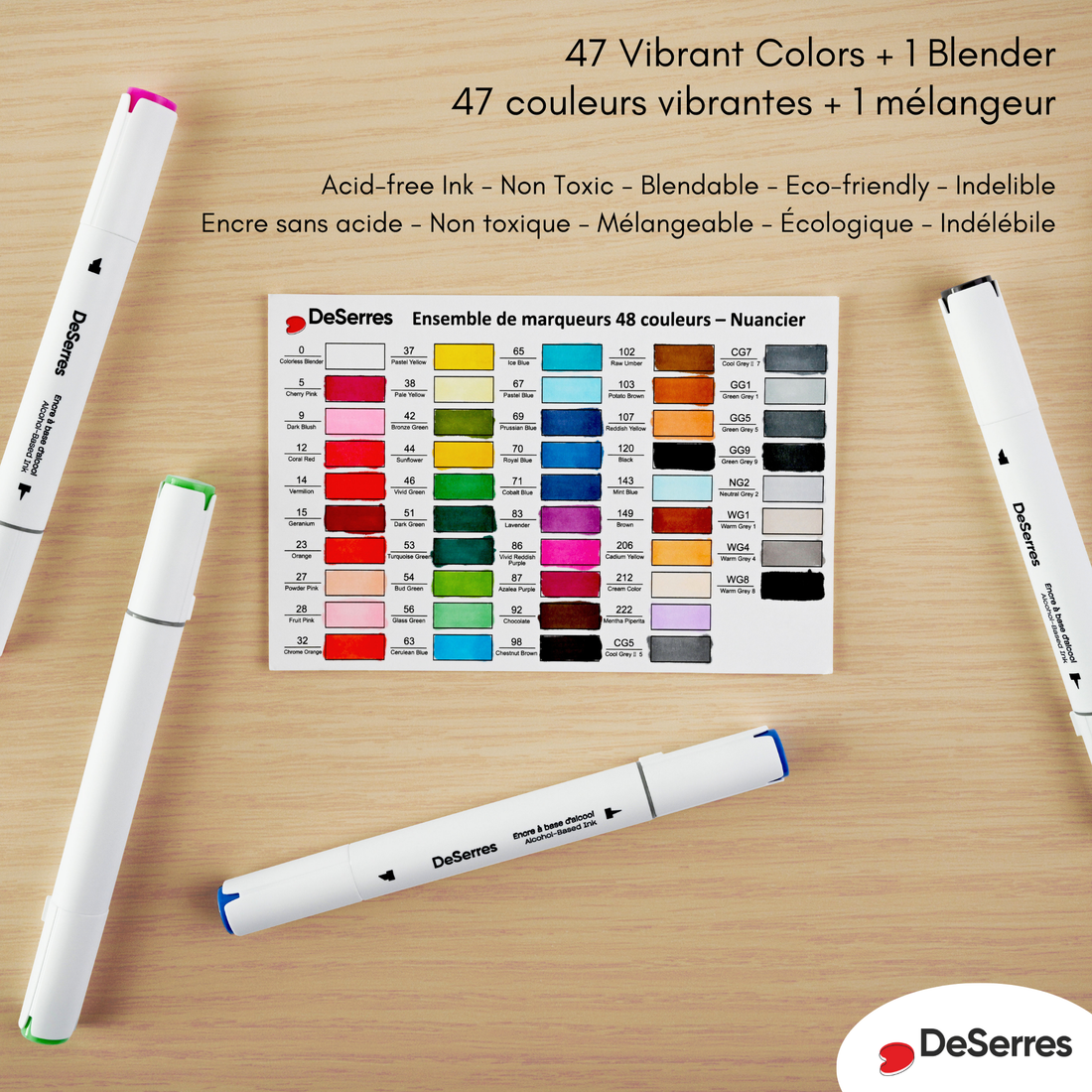Dual-Tip Alcohol Based Marker Set (48)