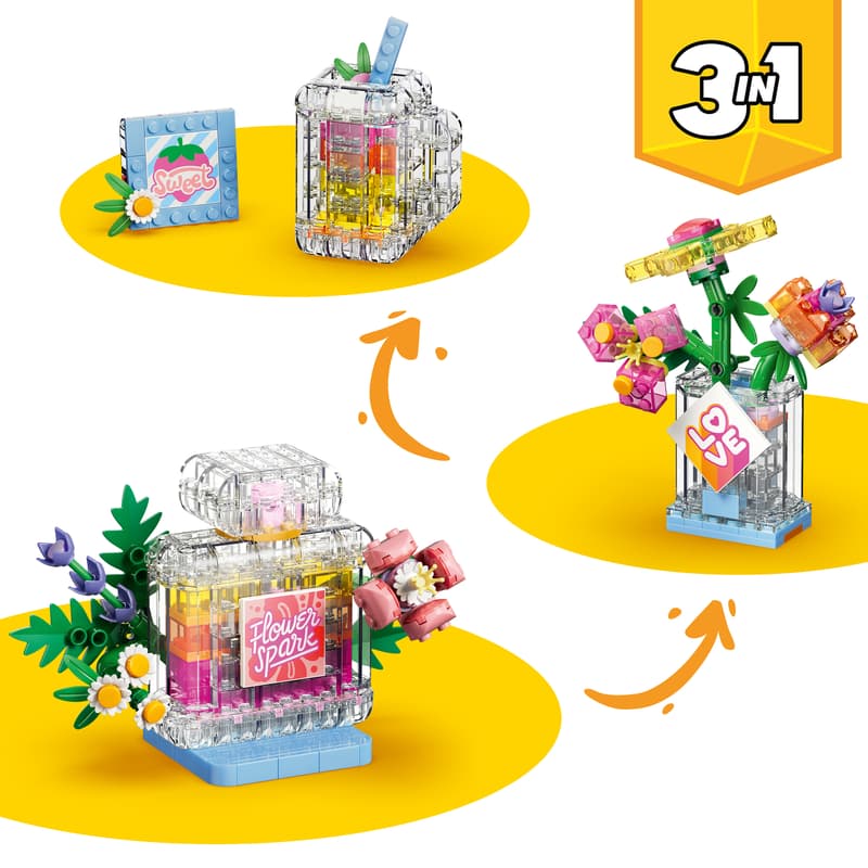 Floral Perfume Bottle - Creator 3-in-1