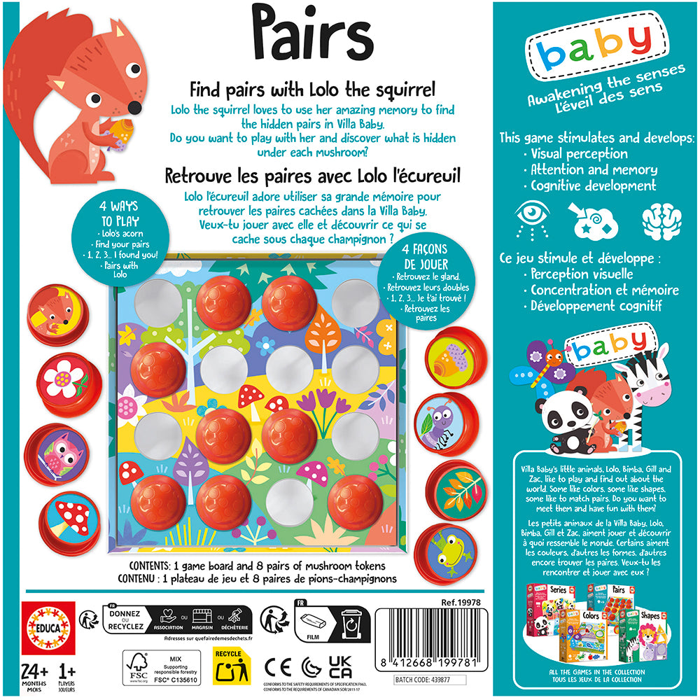 Find the pairs with Lolo the squirrel (Bil)