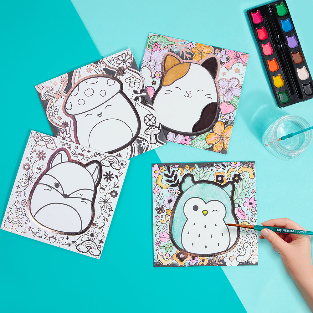 Squishmallows - Kit d'artiste sur toile aquarelle