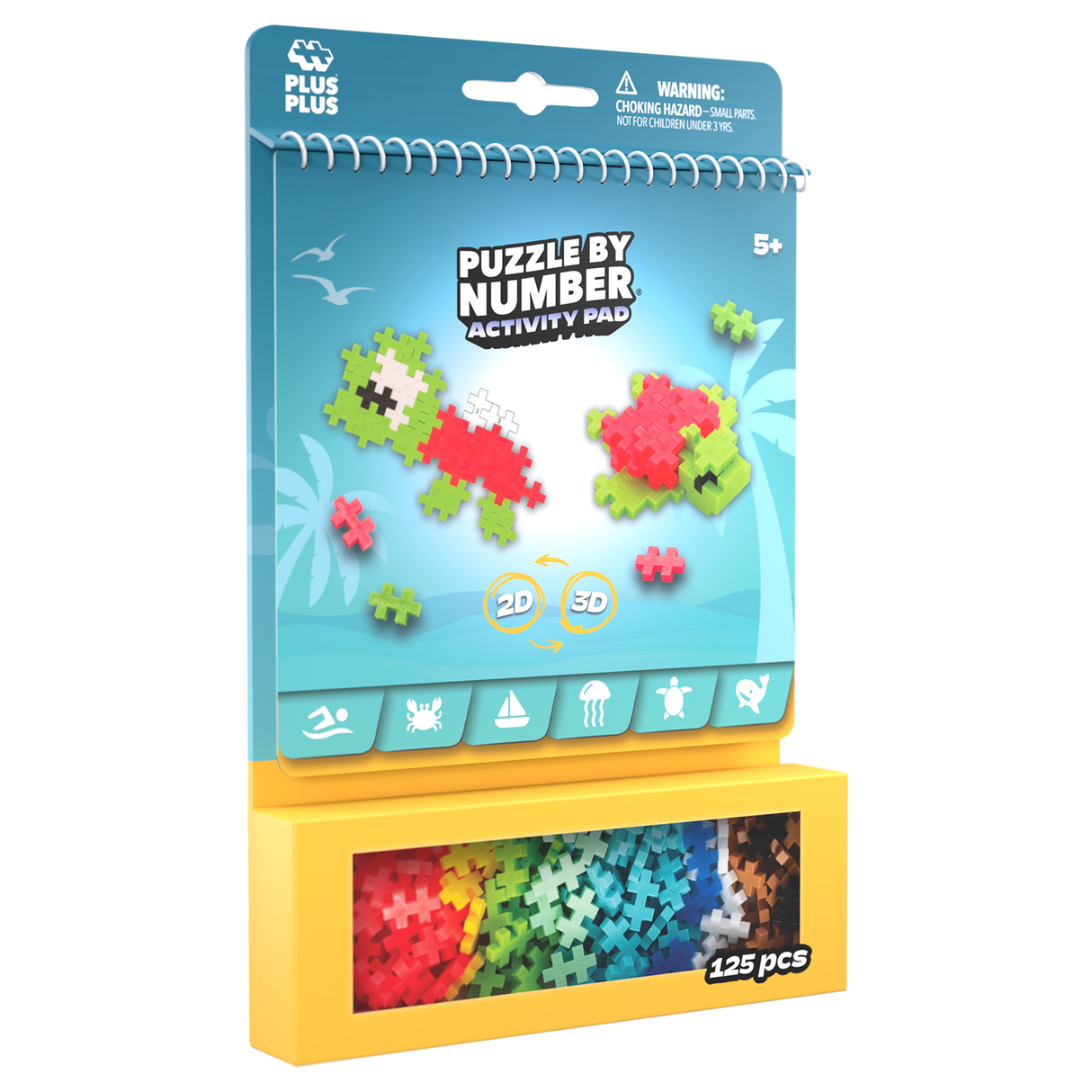 Plus Plus - Puzzle by Number Activity Pad- Ocean