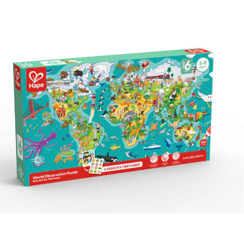2-in-1 World Tour Puzzle and Game - 100 Pcs