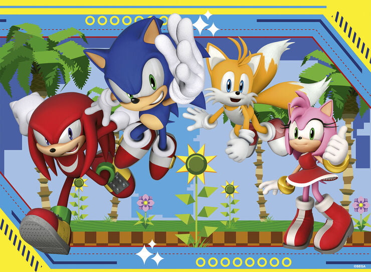 Knuckles, Sonic, Tails et Amy - 100 mcx XXL