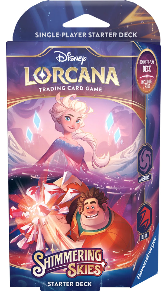 Disney Lorcana #5: Shimmering Skies - Starter Deck - Ruby and Amethyst (Ang)