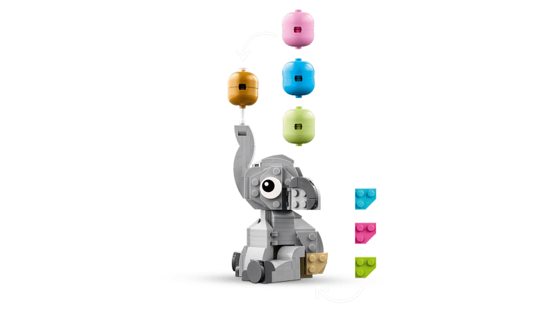Le bébé éléphant dans le ciel - Lego