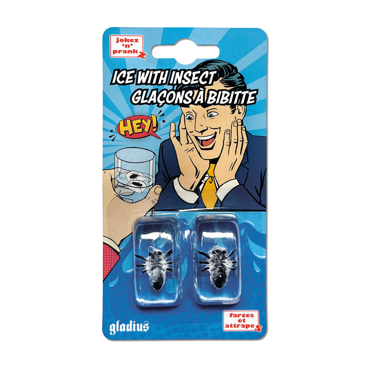 Glaçon avec insecte