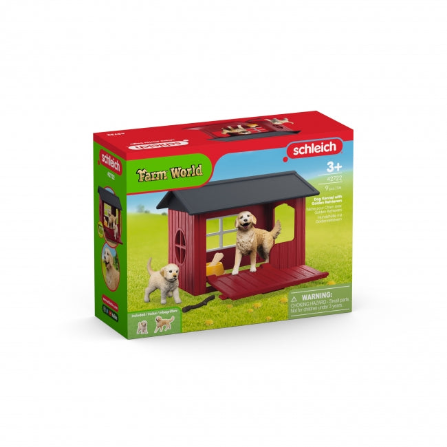 Chenil pour chien avec Golden Retriever - Farm World