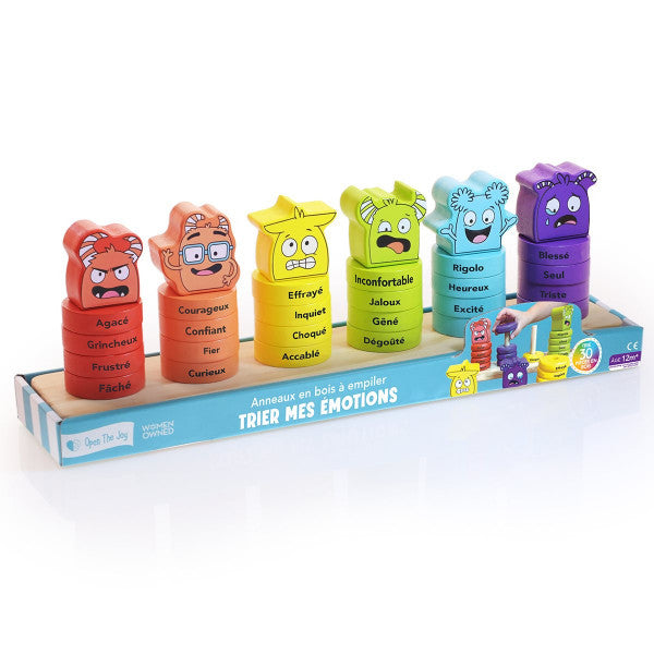 Trier mes émotions - Anneaux en bois à empiler (Fr)