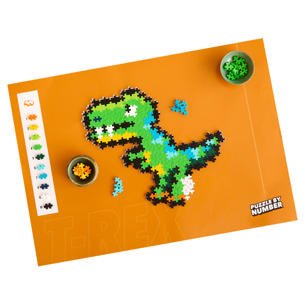 Plus Plus - Puzzle by Number - T-Rex - 250 mcx