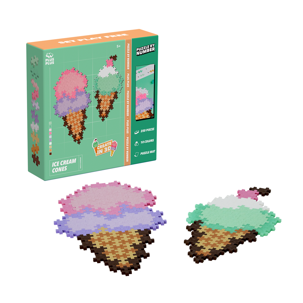 Plus Plus - Puzzle by Number - Crème glacée - 250 mcx