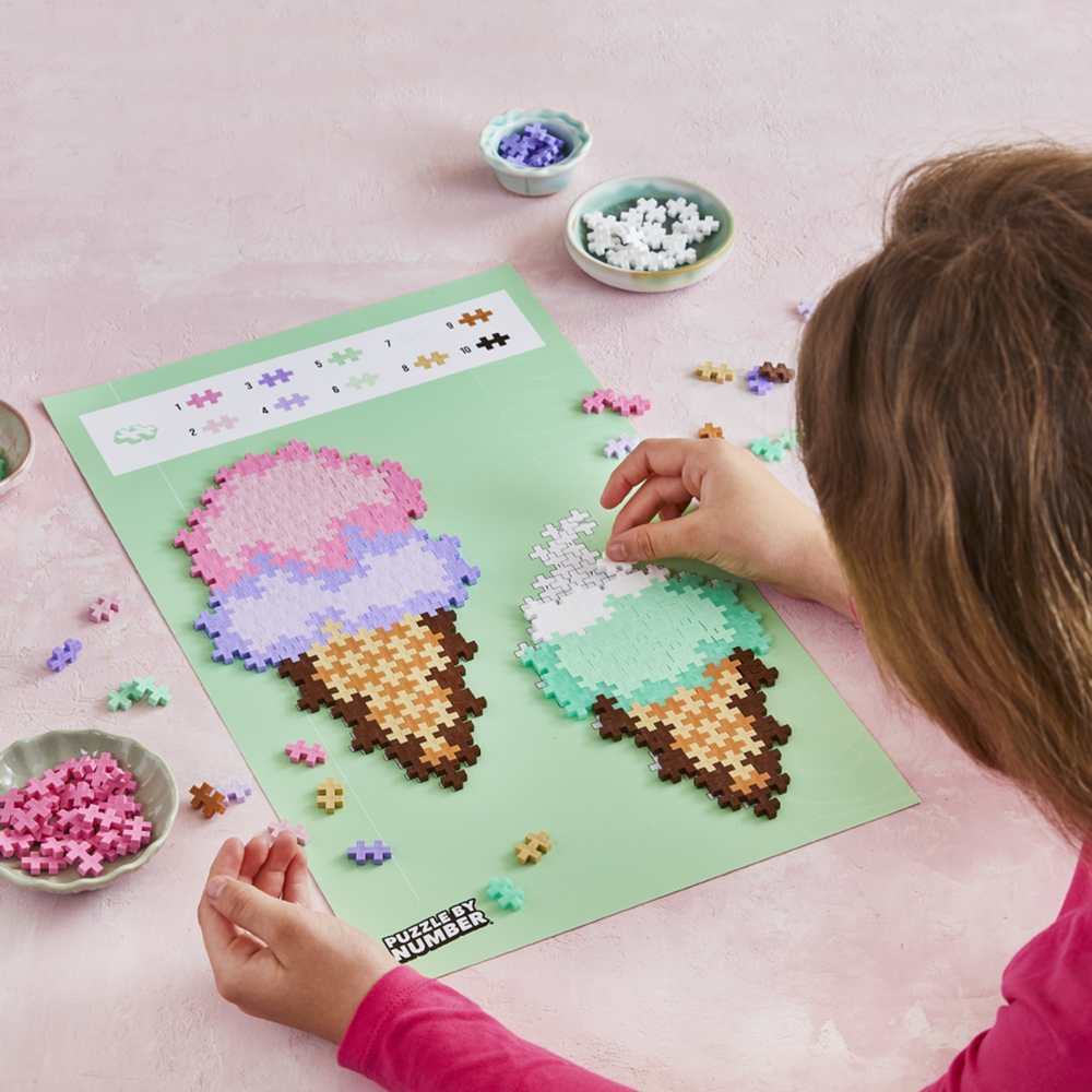 Plus Plus - Puzzle by Number - Crème glacée - 250 mcx