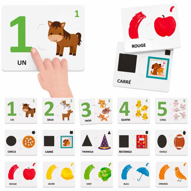 Touche et joue - Chiffres formes et couleurs (Fr)