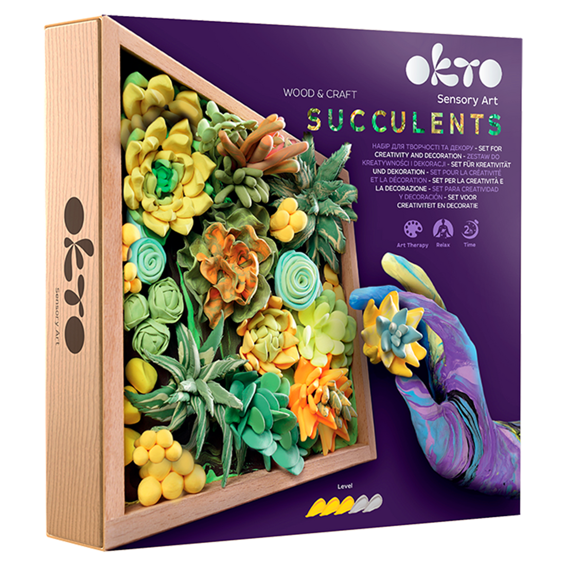OKTO Wood & Craft - Succulentes - Énergie (Multi)