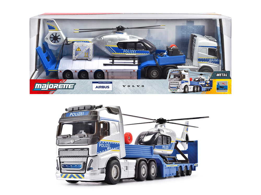 Majorette - Camion et hélicoptère de police Volvo