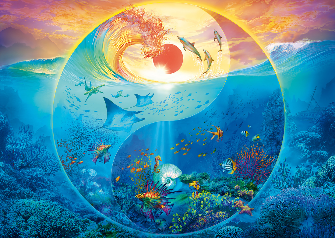 Yin et Yang dans le monde marin - 1000 mcx