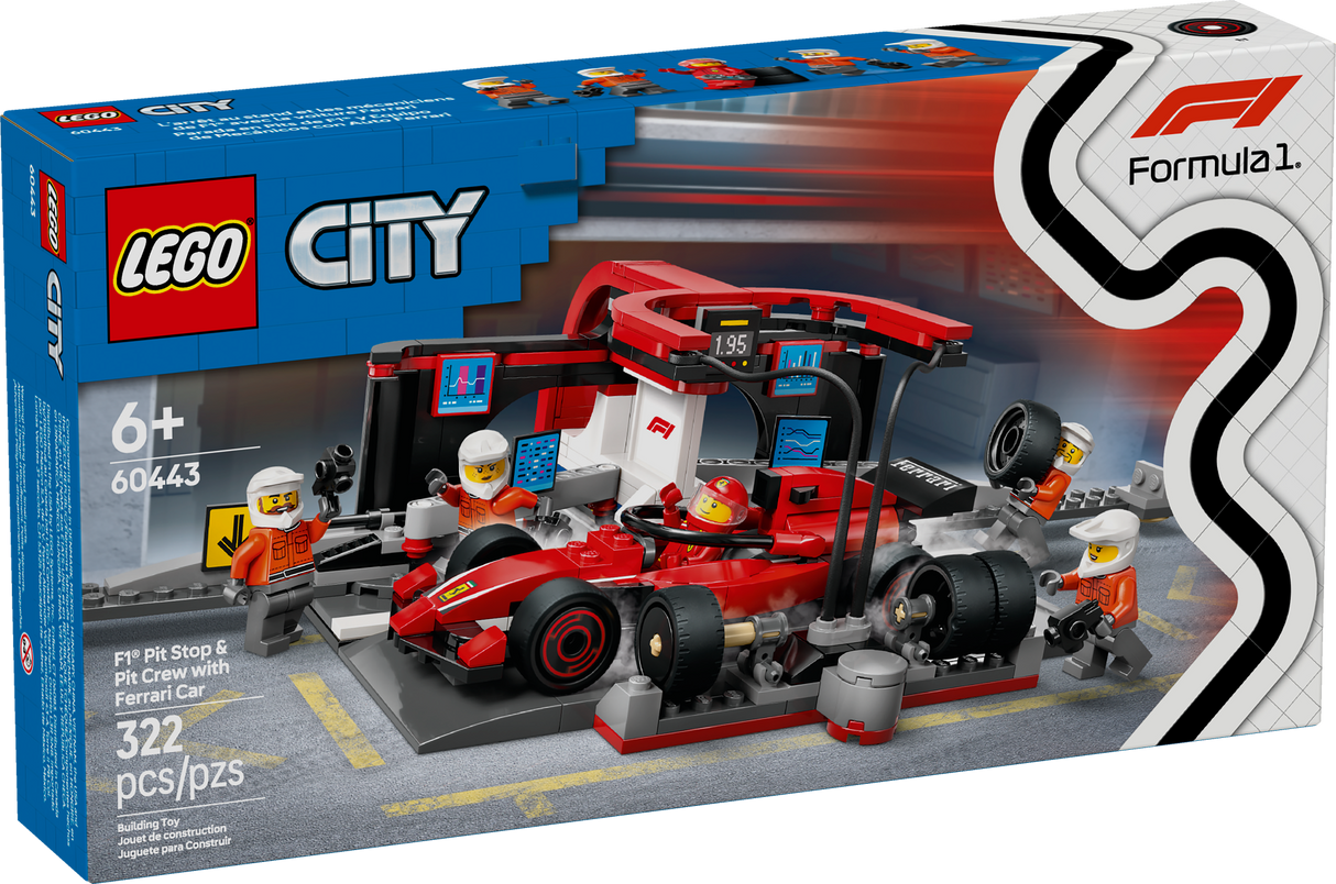 F1 Pit Stop & Pit Crew with Ferrari Car - City