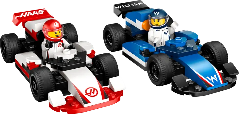 Les voitures de course de F1 Williams Racing et Haas F1 - City