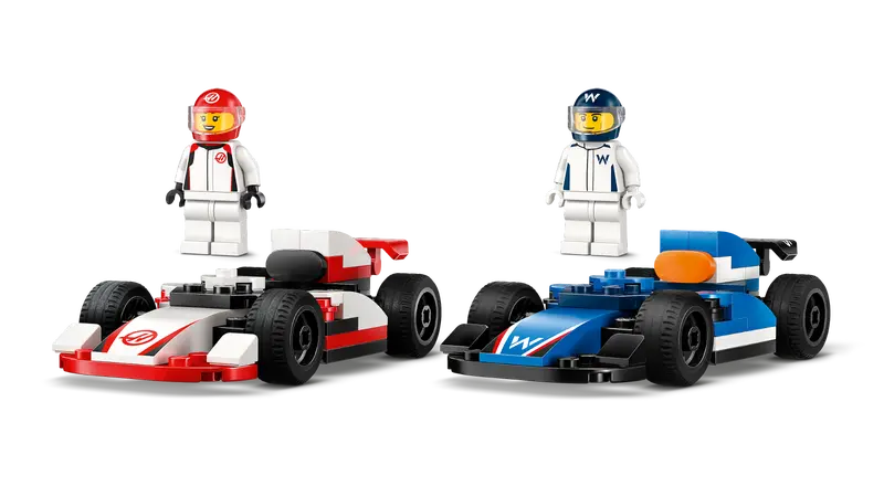 Les voitures de course de F1 Williams Racing et Haas F1 - City