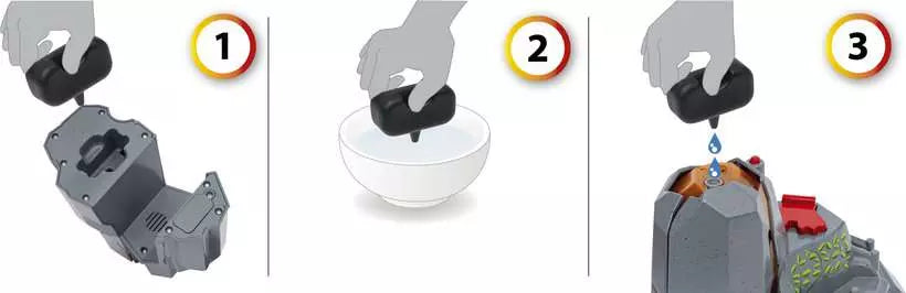 Volcano dinosaurs erupting