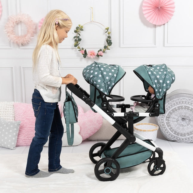 XEO - Double Doll Stroller - Teal