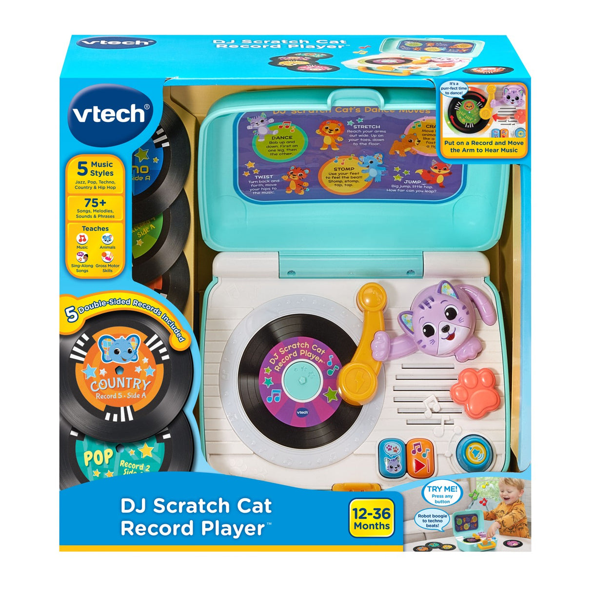 VTech - DJ Scratch Cat Record Player (En)