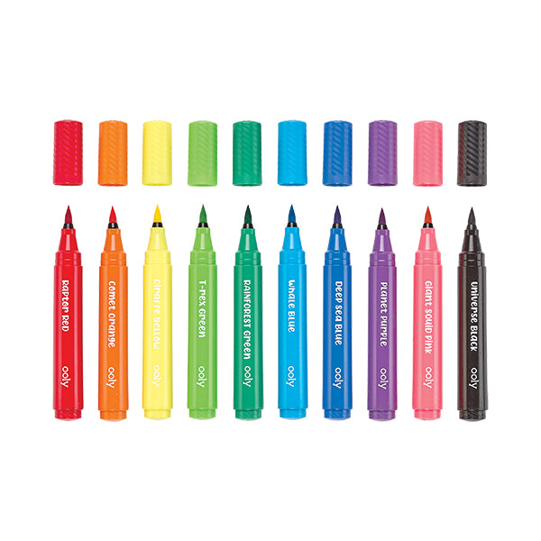 Big Bright Brush - Jumbo Brush Tip Washable Markers (10)