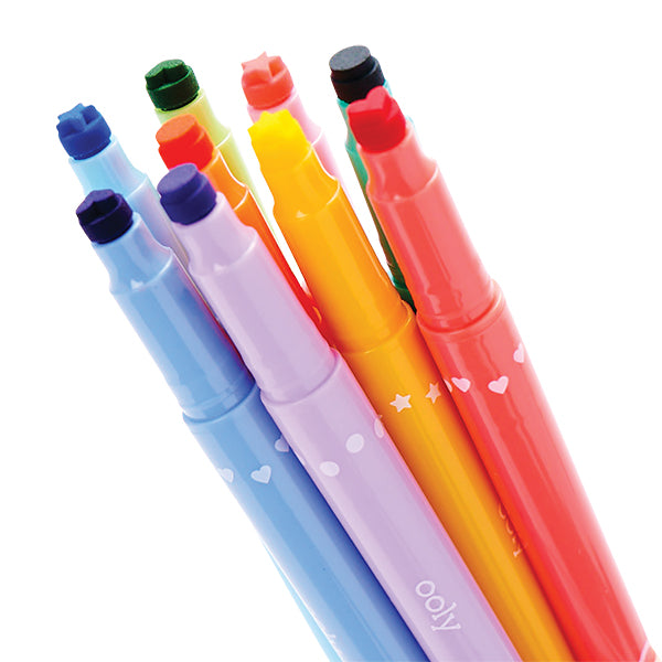 Confetti Stamp - Double Ended Markers (9)