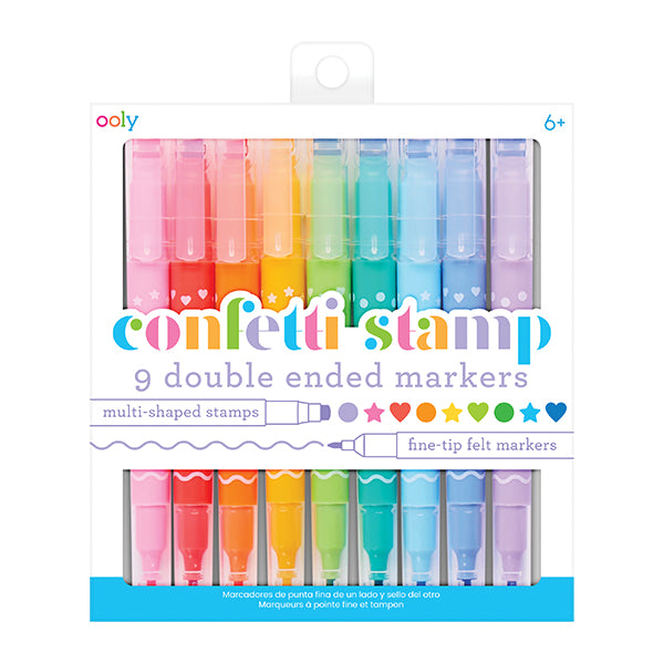 Confetti Stamp - Double Ended Markers (9)