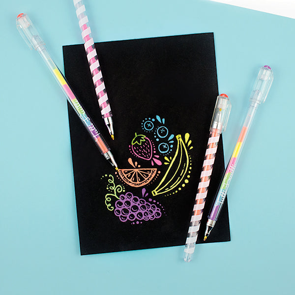 Tutti Fruitti - Stylos gel multicolores parfumés (6)