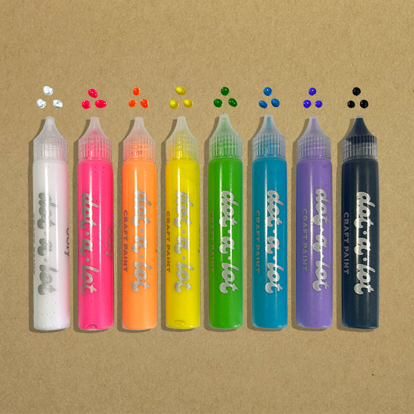 Dot-A-Lot - Brightly Colored Dimensional Craft Paints (8)