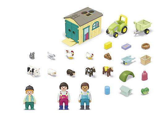 Farm with Tractor and Animals - Playmobil Junior