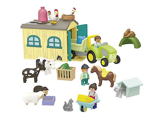 Farm with Tractor and Animals - Playmobil Junior