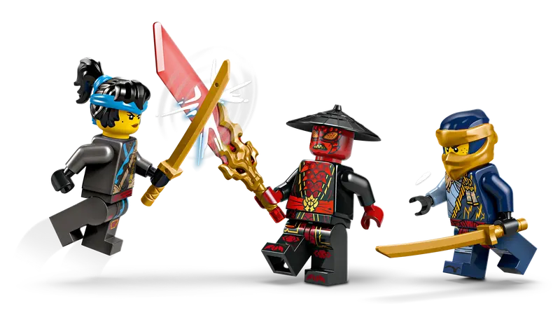 Le duel de voitures de course entre Rogue et Drix - Ninjago