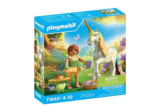 Licorne Fleur d'arc-en-ciel avec fée - Magic Unicorns